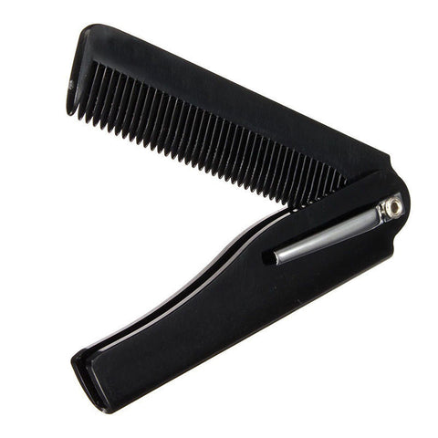 Hot Fashion Mens Womens Handmade Folding Pocket Clip Hair Moustache Beard Comb